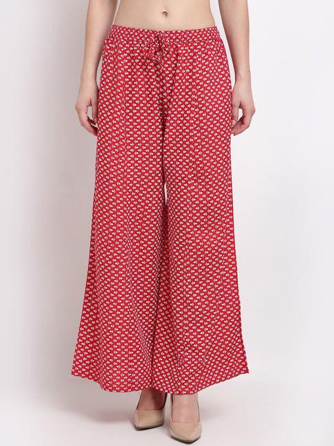 gracit red printed palazzos