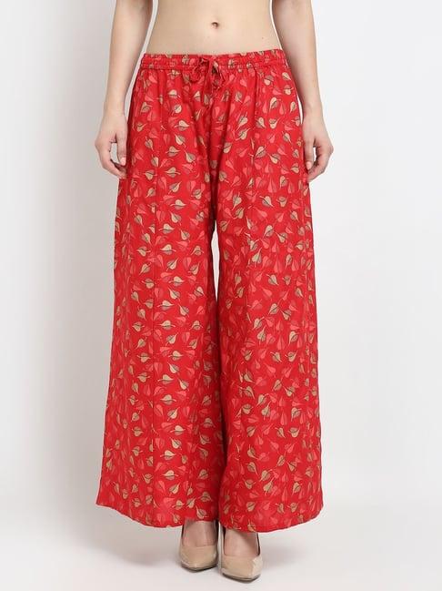 gracit red printed palazzos