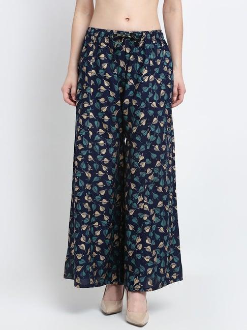 gracit navy printed palazzos