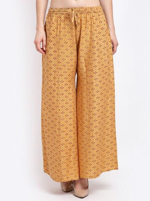 gracit beige printed palazzos