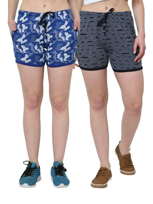 vimal jonney multicolor self shorts pack of 2