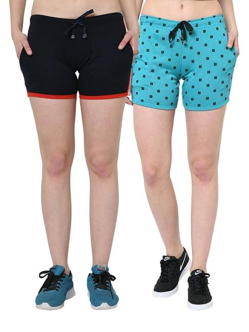 vimal jonney multicolor print shorts pack of 2