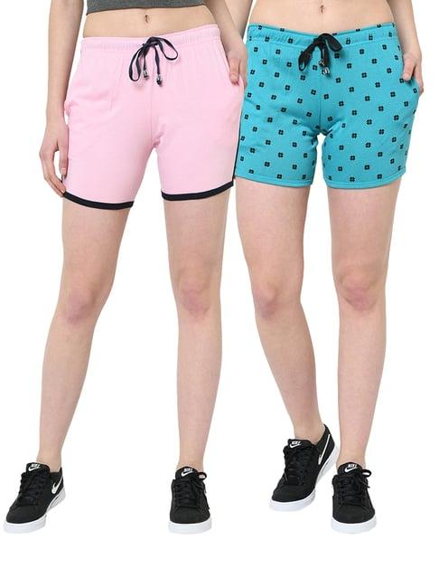 vimal jonney multicolor print shorts pack of 2