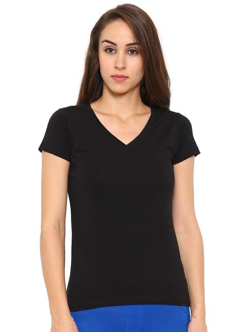 de moza black v neck t-shirt