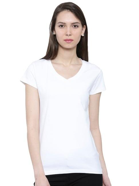 de moza white v neck t-shirt