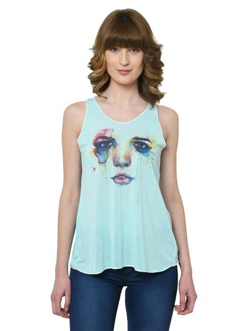 vimal jonney printed green tank top