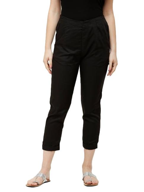 de moza black elasticated pants