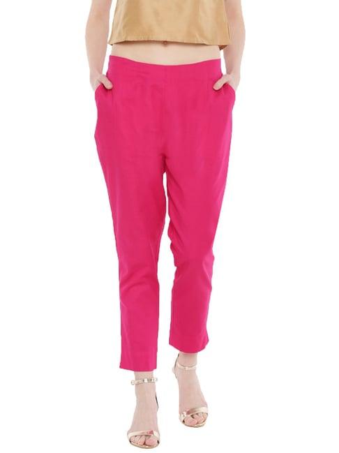 de moza pink elasticated pants