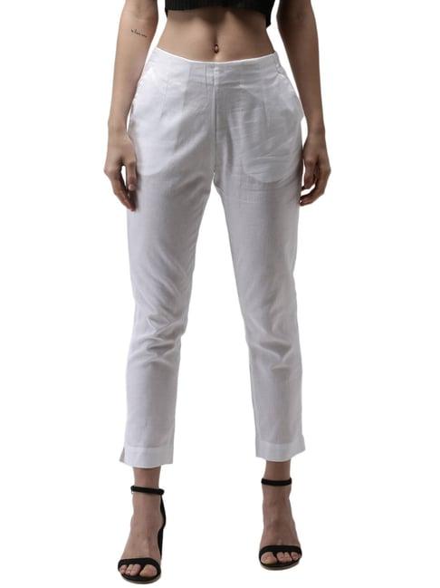 de moza off-white elasticated pants