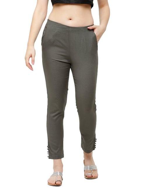 de moza grey flat front trousers