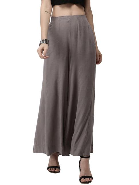 de moza grey elasticated palazzos