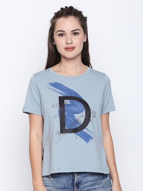 disrupt blue printed top