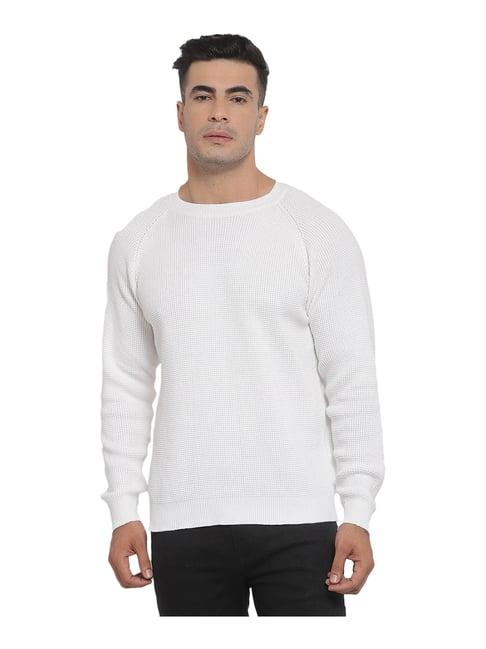 red tape off white self design sweater