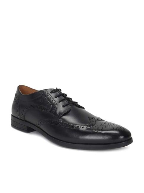 arrow men's piet black brogue shoes