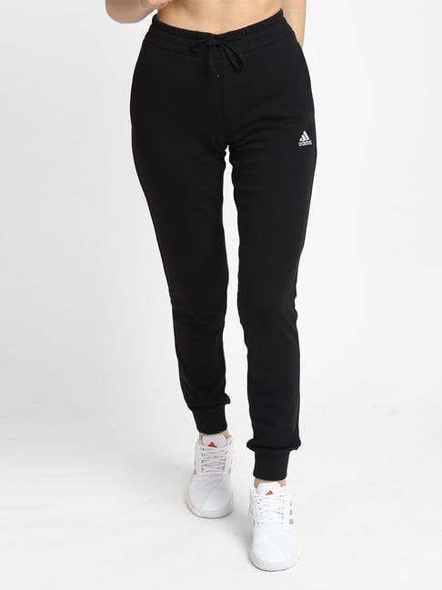 adidas black regular fit joggers