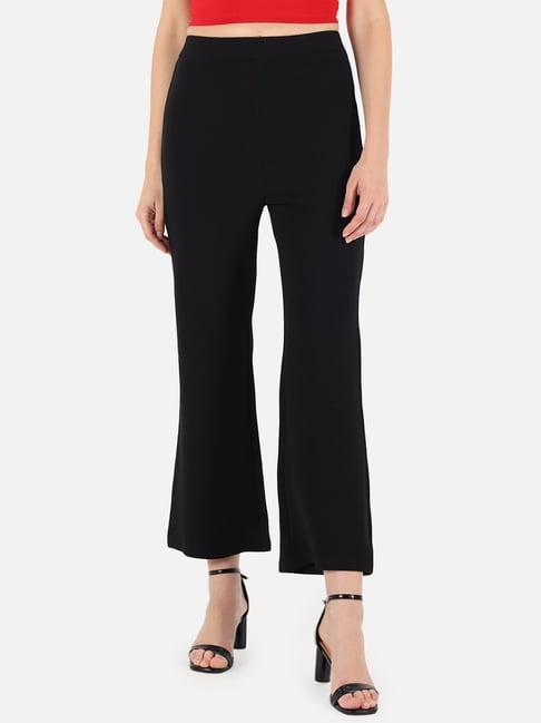 trend arrest black regular fit pants