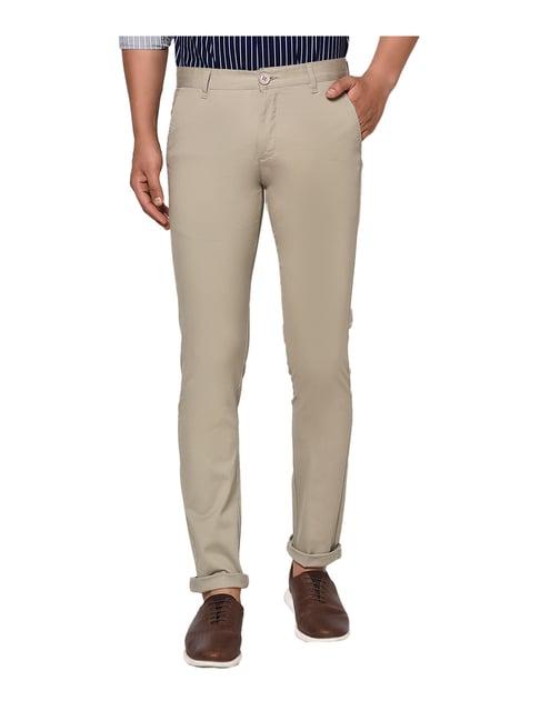 octave cream regular fit trousers