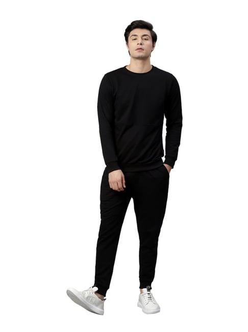 rigo black regular fit tracksuit