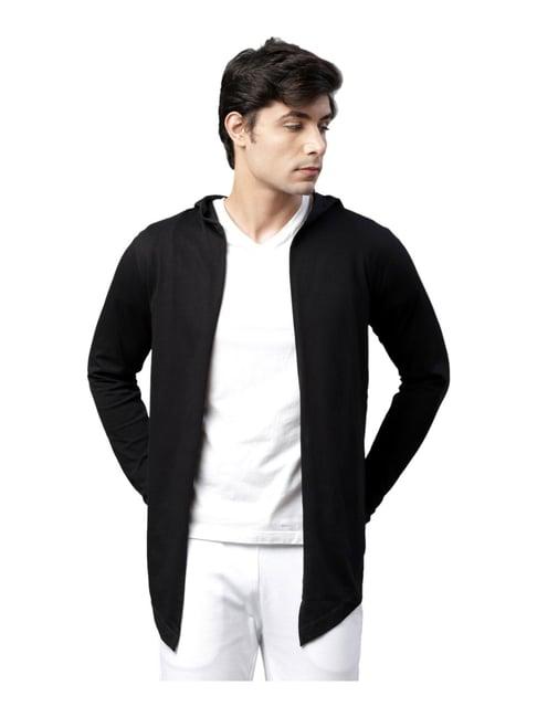 rigo black cotton slim fit shrug