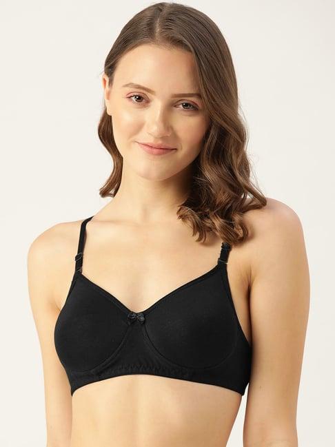 lady lyka black non wired non padded t-shirt bra