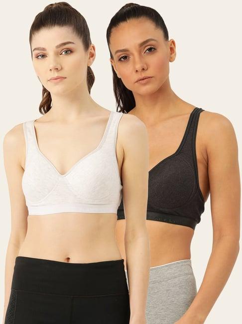 lady lyka multicolor non wired padded sports bra (pack of 2)