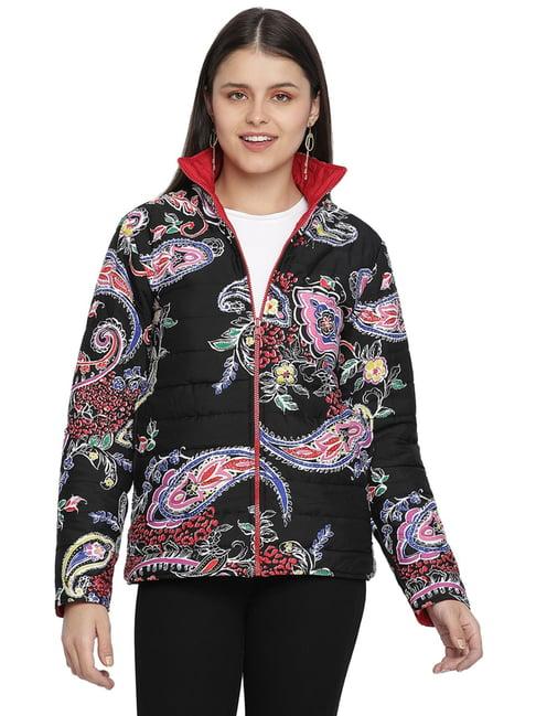 oxolloxo black printed jacket