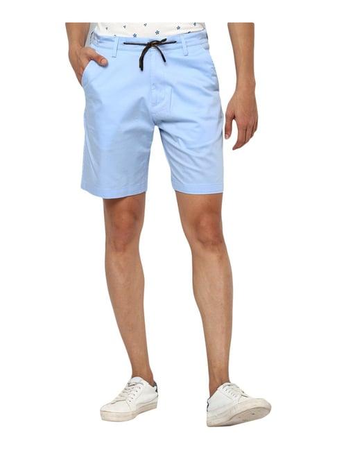 forever 21 sky blue cotton regular fit shorts