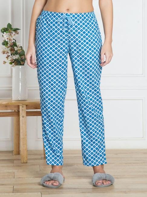 van heusen blue printed pyjamas