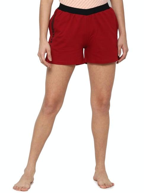 solly by allen solly red regular fit shorts