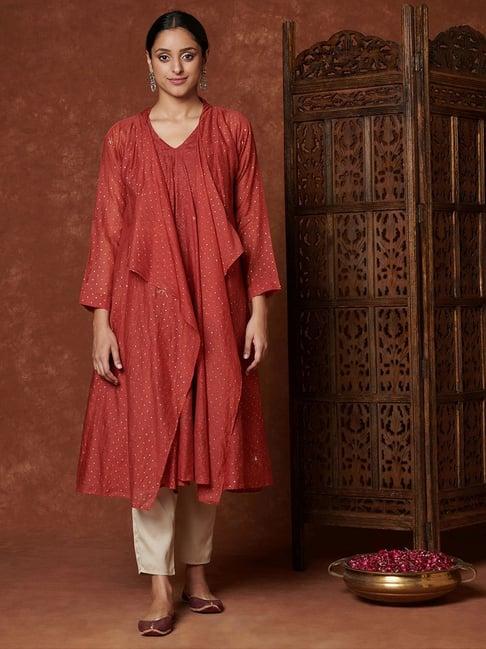 fabindia brown printed kurta