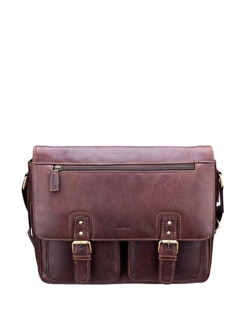 mai soli brown solid large cross body bag