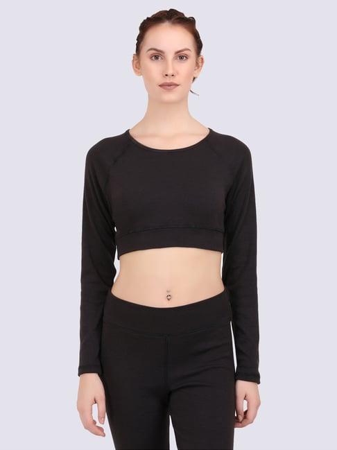 everdion black cotton sports top