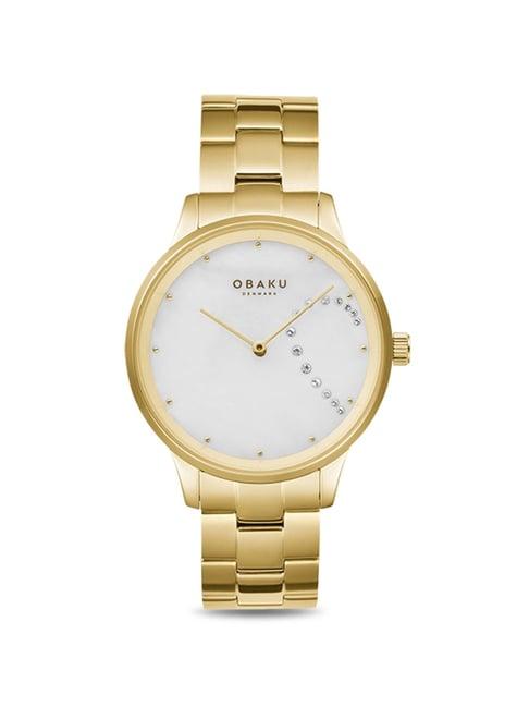 obaku v247lhgwsg sive lille cider analog watch for women