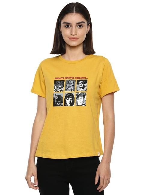 van heusen yellow crew t-shirt