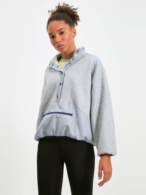 trendyol grey cotton sweatshirt