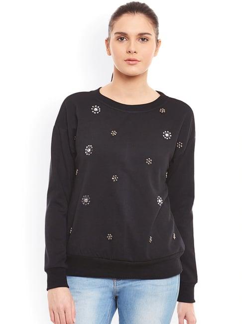 belle fille black embellished sweatshirt