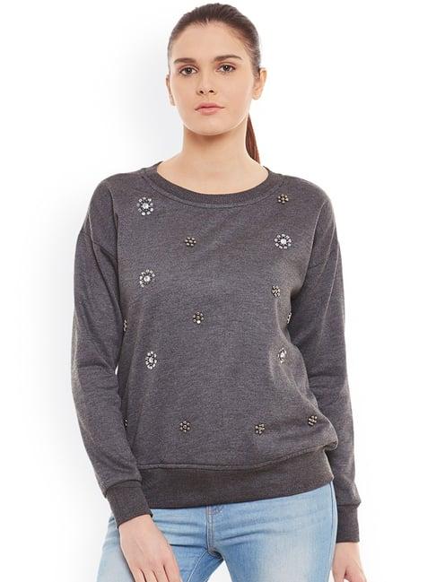 belle fille grey embellished sweatshirt