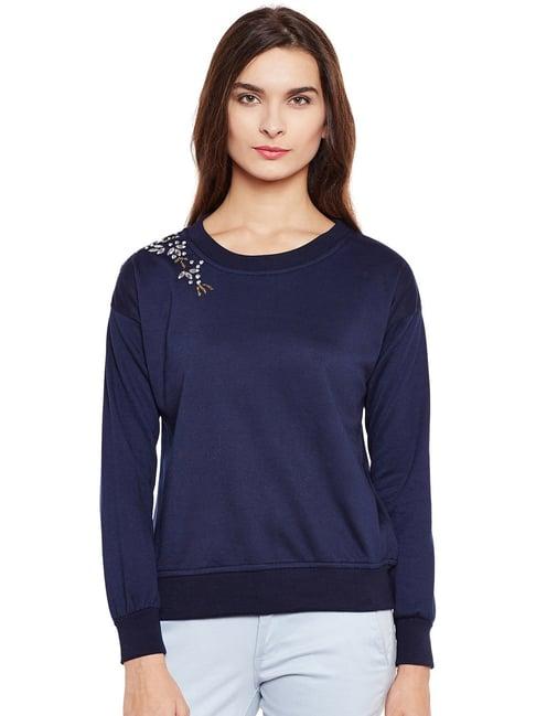 belle fille navy embellished sweatshirt