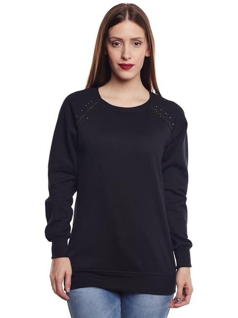 belle fille black embellished sweatshirt