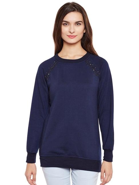 belle fille navy embellished sweatshirt