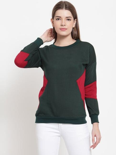 belle fille teal full sleeves sweatshirt