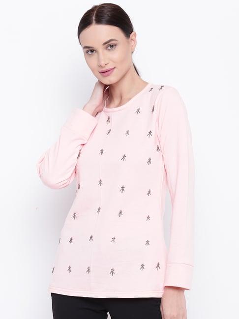 belle fille pink embellished sweatshirt