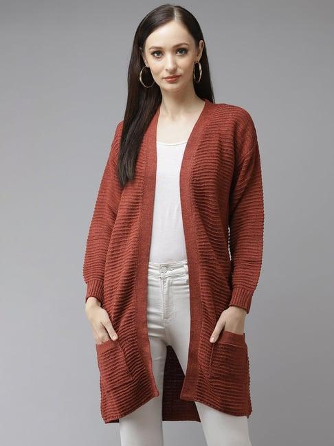 cayman rust full sleeve shrug