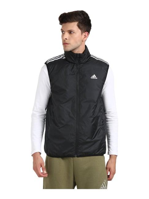 adidas black sleeveless jacket