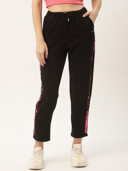 elle black embellished sweat pants