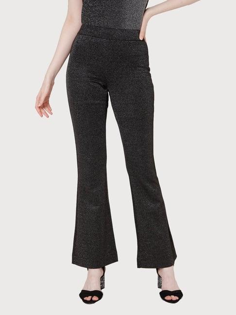 vero moda black mid rise pants