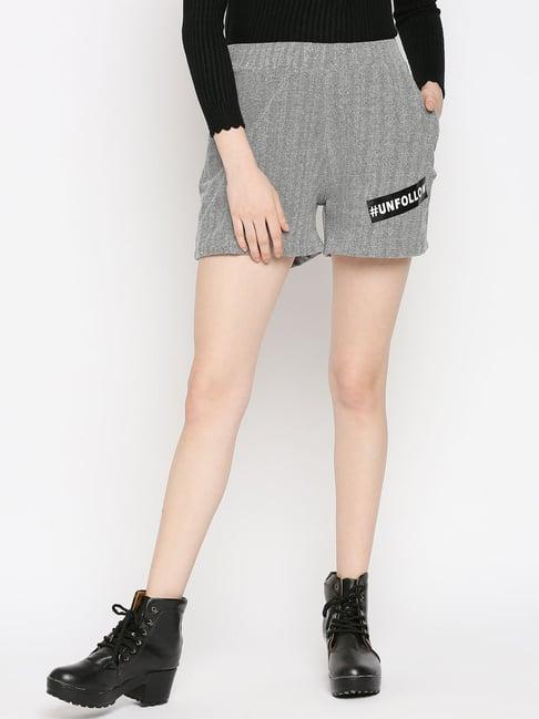 disrupt grey graphic print shorts