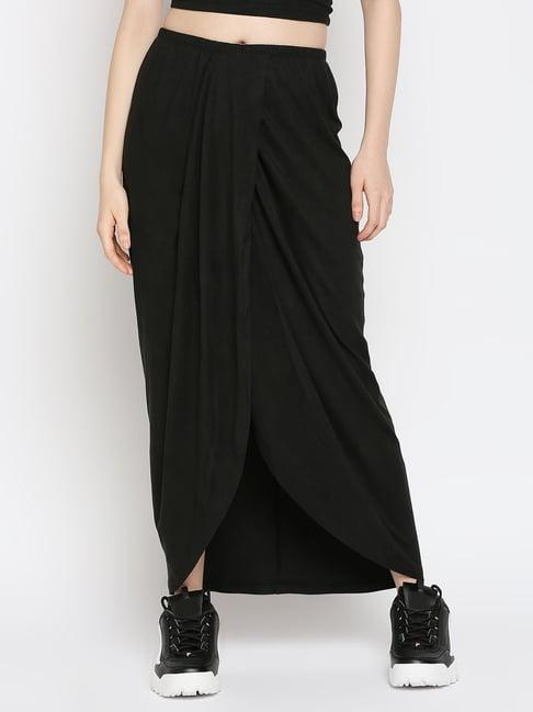 disrupt black mid rise skirt