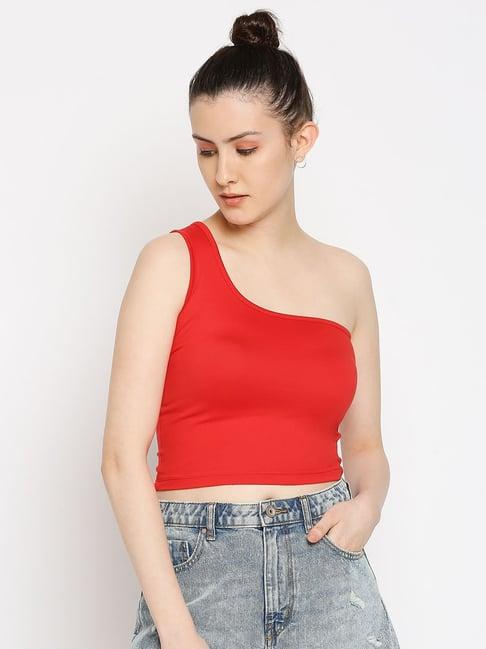 disrupt red slim fit top