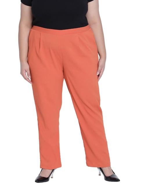 oxolloxo orange regular fit pants